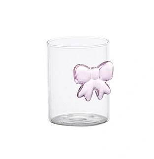 Ribbon knob handle high borosilicate glass cup